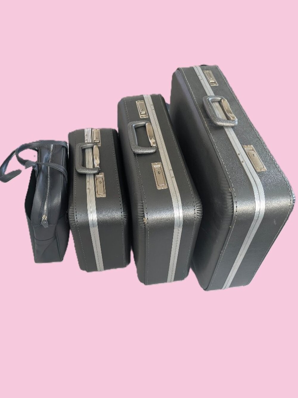 Vintage 4-piece set of Nesting Retro 1970's Luggage